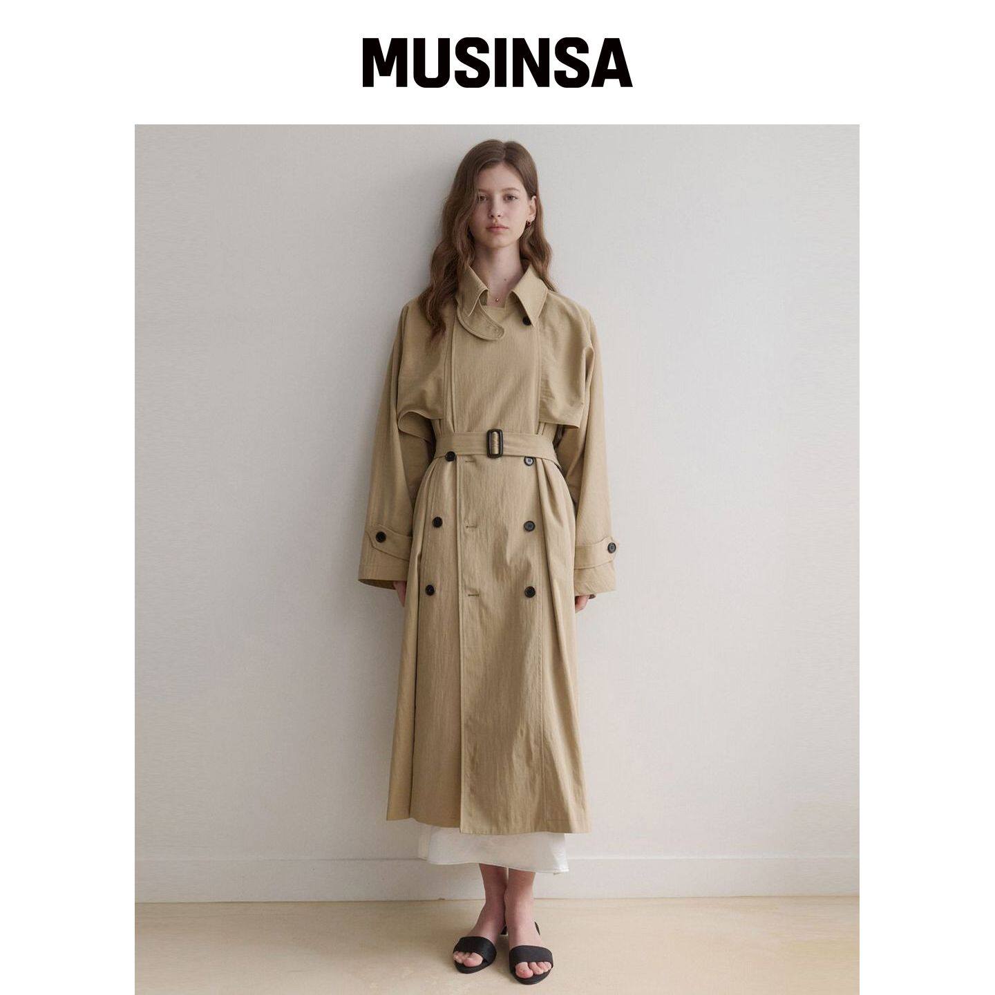 LENAV les trench cape coat (米色) MUSINSA韩国官网直邮进口