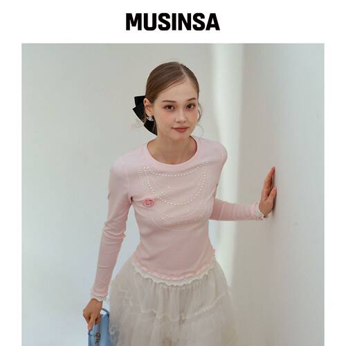 CEST MOIDEW Cest_Pearl波浪长袖上衣 MUSINSA韩国直邮官方正品