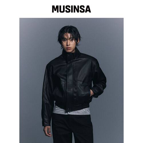BOWLOW PRODUCT cropped high-neck leather pan韩国官网直邮进口