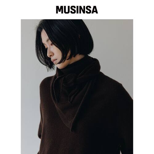 BLANKROOM HER 针织围巾_棕色韩国官网直邮进口MUSINSA