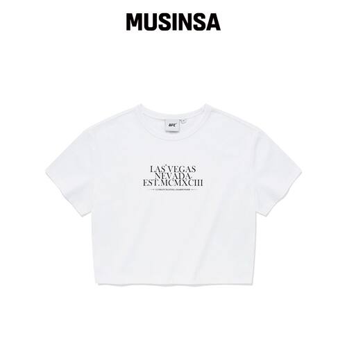 UFC SPORT UFC NEVADA 短款短袖T恤 OFF-WHITE U韩国官网直邮进口