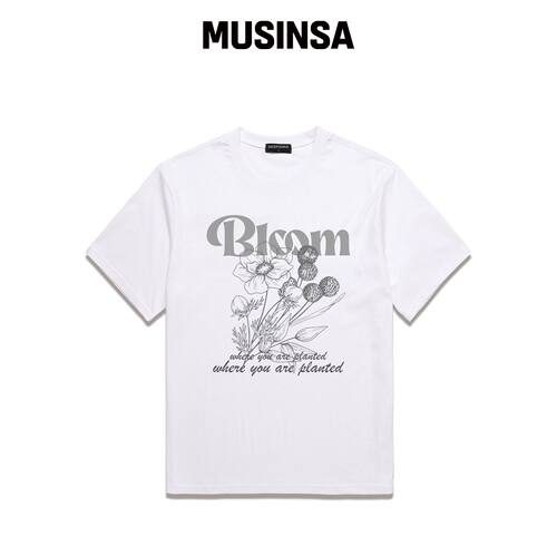 WISSY BLOOM 短袖T恤 (WS029) WHITE韩国官网直邮进口MUSINSA