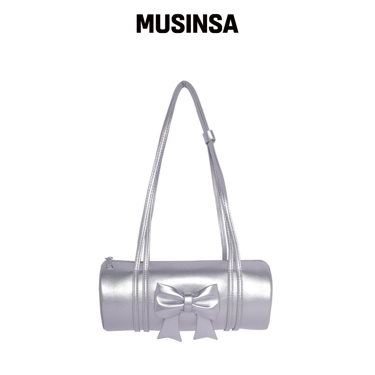 BOMNAL BOUTIQUE Ribbon包_银色 MUSINSA韩国官网直邮进口