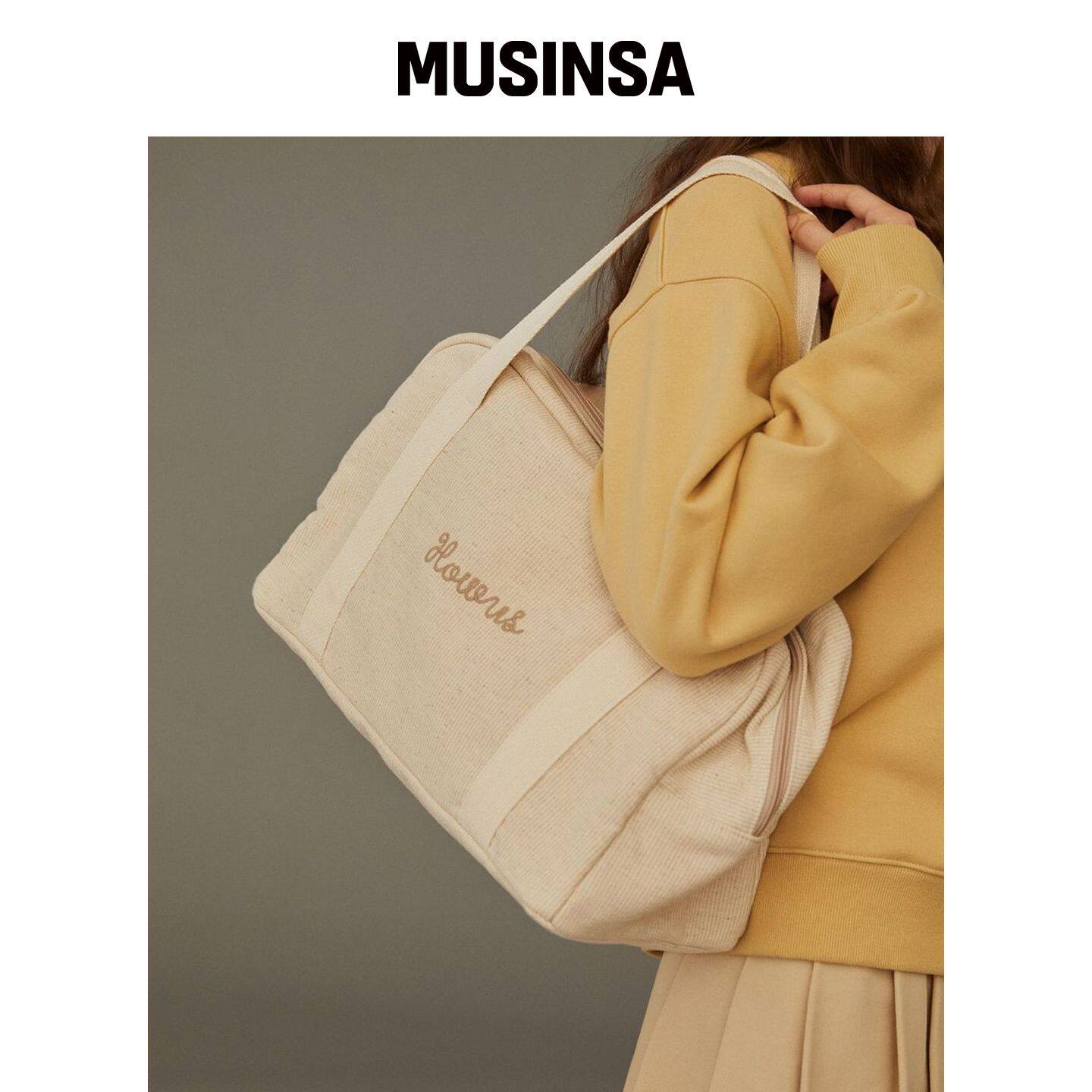 HOWUS BOSTON ECO BAG (奶油米色) MUSINSA韩国官网直邮进口