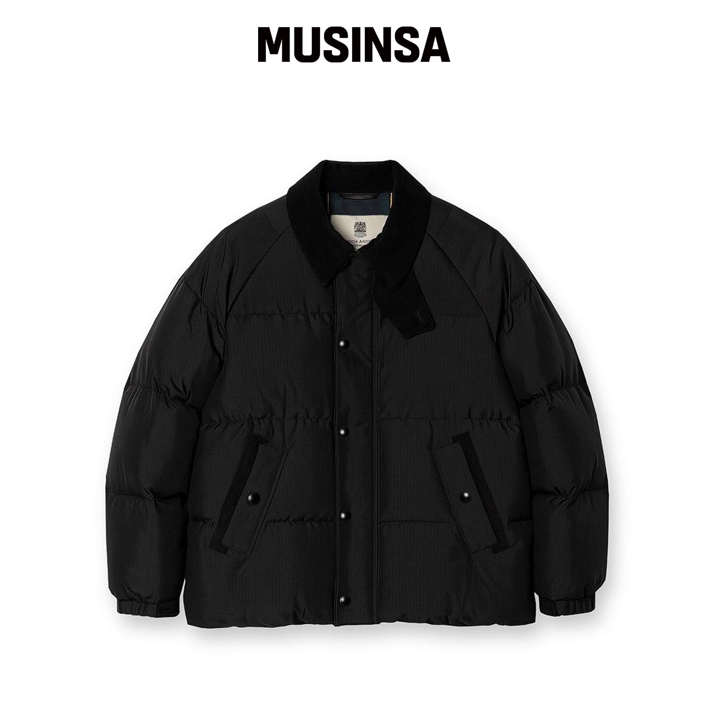 EDINBURGH CLUB 灯芯绒厚款羽绒跳线 [黑色] MUS韩国官网直邮进口