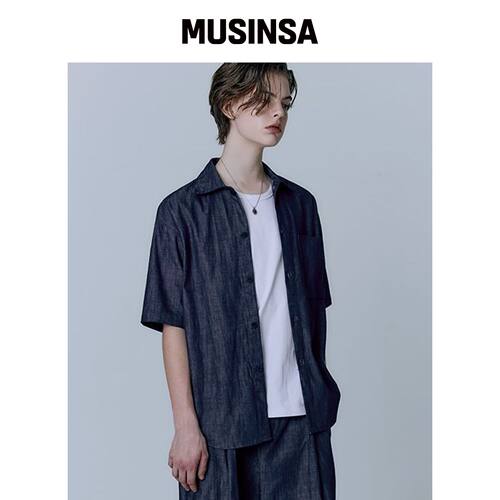 AREUBAN UES INDIGO 半包衬衫_blouson MUSINSA韩国官网直邮进口