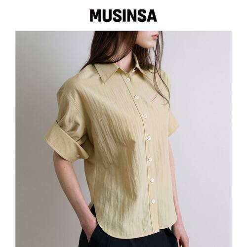 PUBLICKA X NESS SLEEVE DETAIL SHIRT YELLOW M韩国官网直邮进口