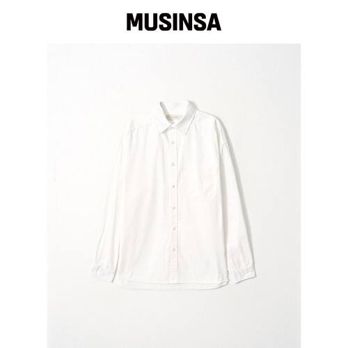 EZIO Essential Pigment 长袖衬衫_白色韩国官网直邮进口MUSINSA
