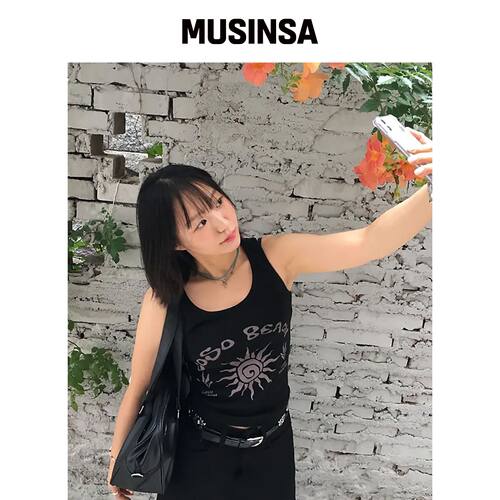 COSO (w) 沙滩LISSE无袖衫(黑色)韩国官网直邮进口MUSINSA