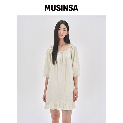 LETEDE PAULINE 026A 贝尔米农中长袖连衣裙 MUS韩国官网直邮进口
