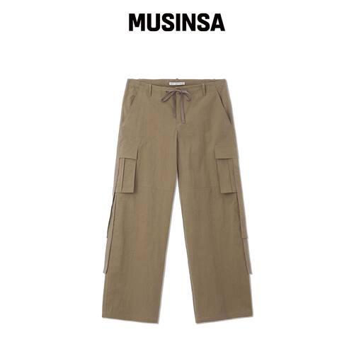 SLLOW GARMENTS PARACHUTE CARGO PANTS - 卡其韩国官网直邮进口