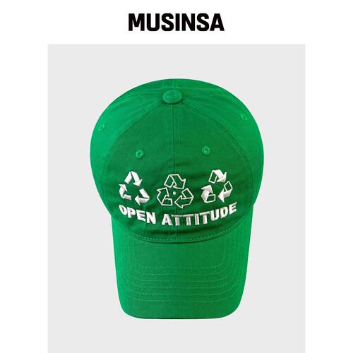 OPEN ATTITUDE RECYCLE BALL CAP-GREEN（回收棒韩国官网直邮进口