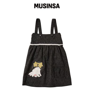 YOUTHBATH Buttoned Wool Sleeveless Dress_Cha韩国官网直邮进口