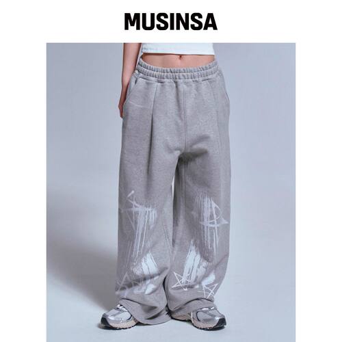 GRAVER [UNISEX] OF_19 训练褶皱宽松裤_2色 MUS韩国官网直邮进口