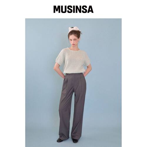 APPAREL ARCHIVE French pintuck wide slacks_C韩国官网直邮进口