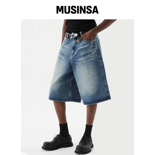 DNSR SIGNATURE 蓝色牛仔裤子 MUSINSA韩国官网直邮进口