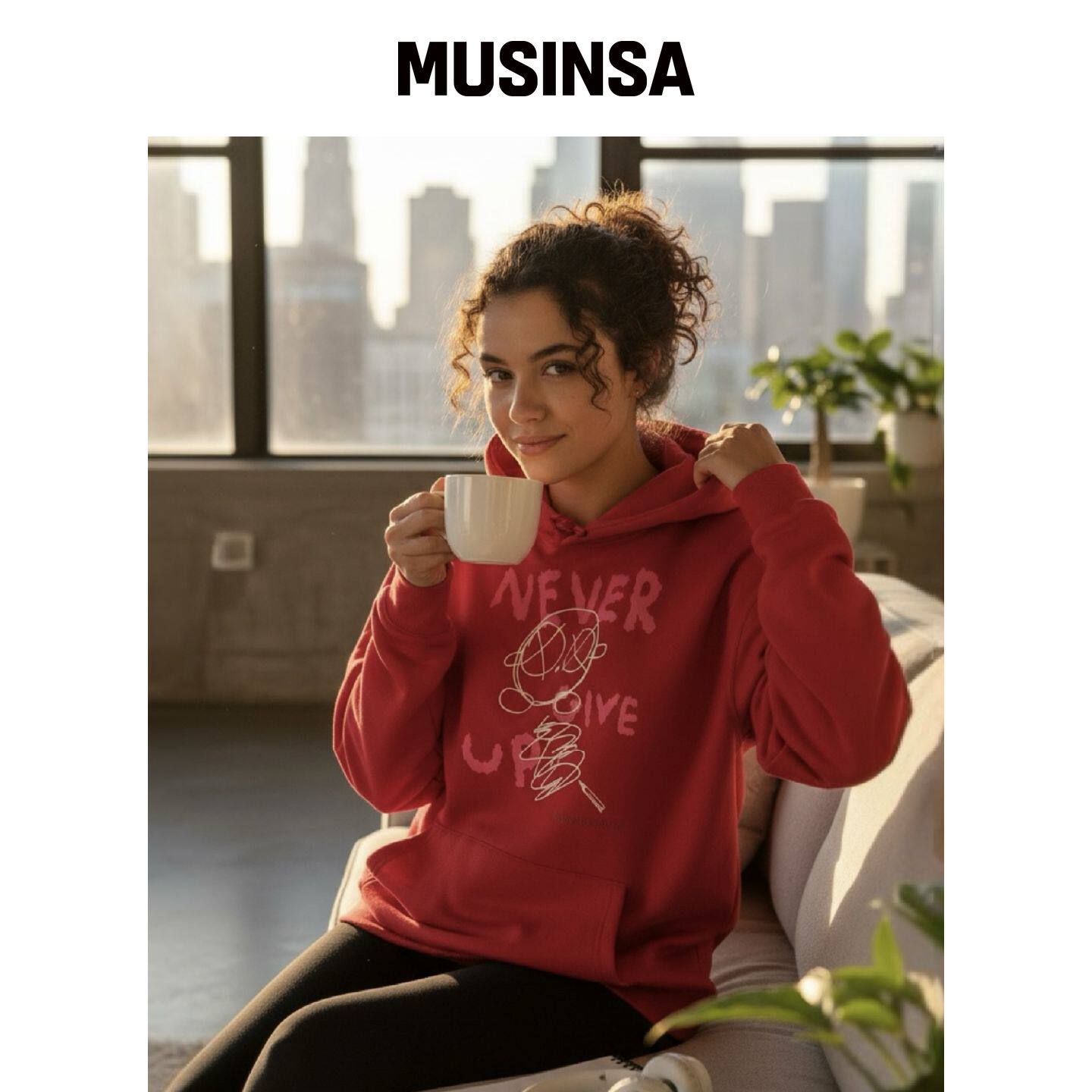 XHUA'T NEVER GIVE UP 连帽卫衣 MUSINSA韩国直邮官方正品