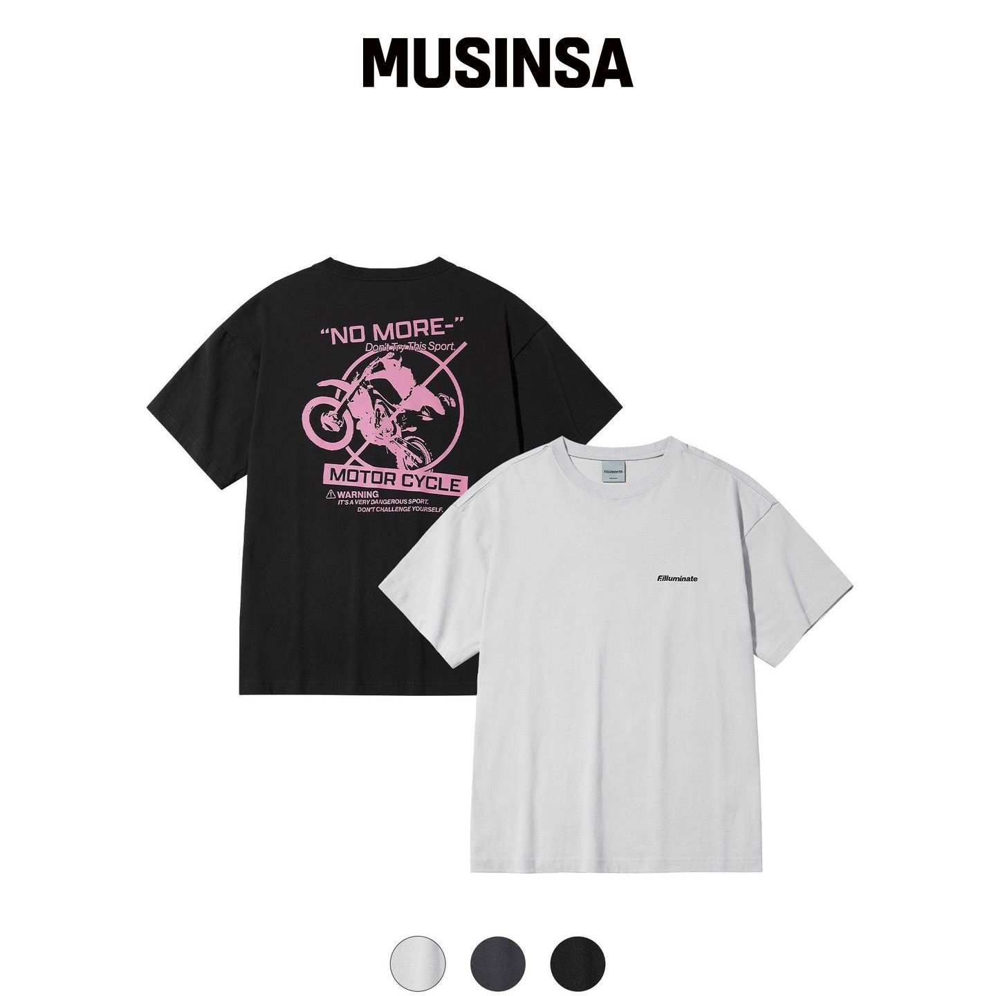 FILLUMINATE 摩托车圆领T恤-3色 MUSINSA韩国直邮官方正品