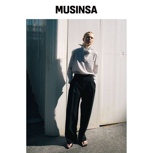 LUVM TAILORED BARREL PANTS_BLACK MUSINSA韩国官网直邮进口