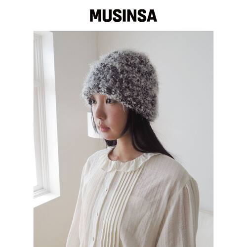FUNFROMFUN POPCORN 针织帽，灰色 MUSINSA韩国直邮官方正品