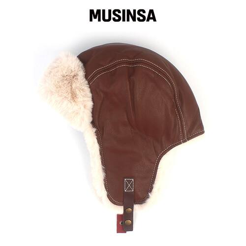 UNIVERSAL CHEMISTRY 软皮棕色飞行员帽 MUSINSA韩国官网直邮进口