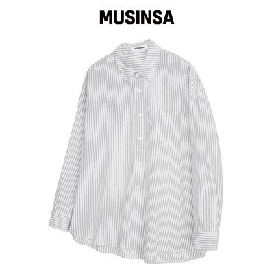ROTEMBER 编辑铁路条纹衬衫 [WHITE] MUSINSA韩国官网直邮进口
