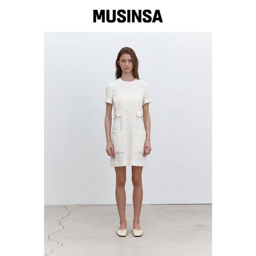 PUBLICKA X INES DRESS 象牙色韩国官网直邮进口MUSINSA