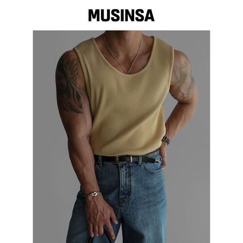 BOWLOW PRODUCT 肋纹宽松无袖上衣 [黄油] MUSIN韩国官网直邮进口