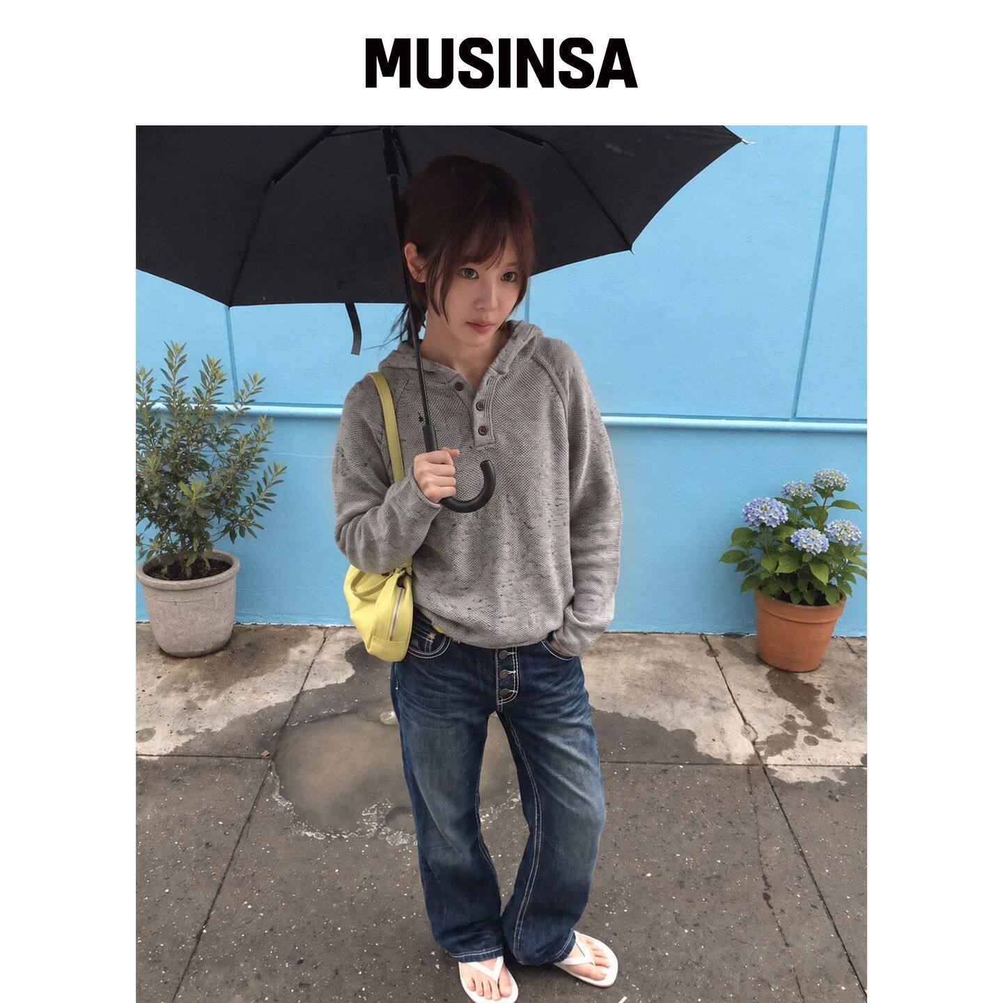 MAINBOOTH Grain 连帽毛衣(灰色) MUSINSA韩国官网直邮进口