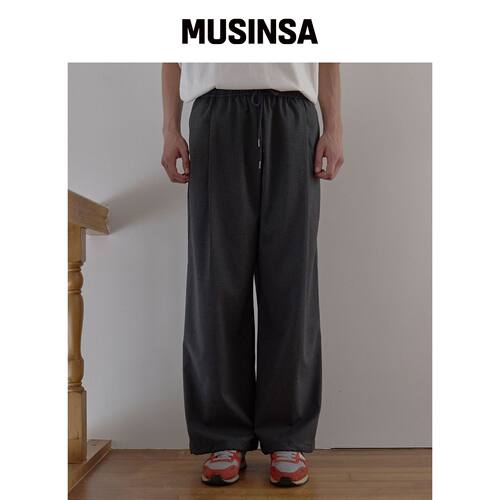 PO8 REDTAG 条纹裤 - 深灰色 MUSINSA韩国官网直邮进口