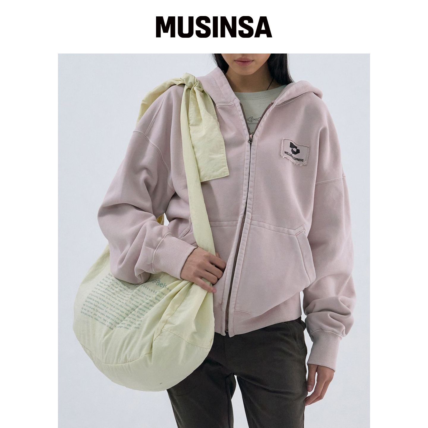 WELLBEING EXPRESS 黄色尼龙可翻转包 MUSINSA韩国官网直邮进口