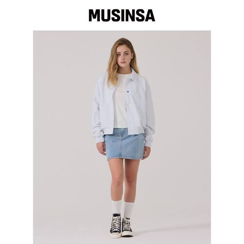 GET IT ON Signature大学夹克 女款_白色韩国官网直邮进口MUSINSA