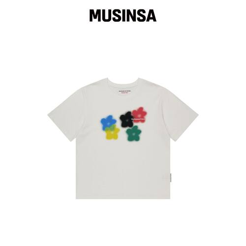 THEMUSEUMVISITOR FIVE FLOWER BLUR T-SHIRTS (韩国官网直邮进口