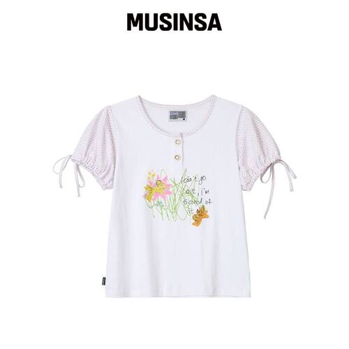 YOUTHBATH YB x Motka Puff Henley Tee_白色 MU韩国官网直邮进口