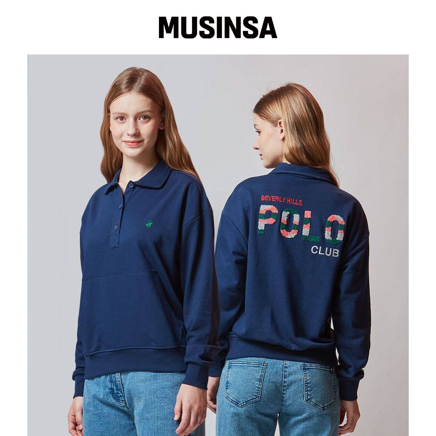 BHPOLOCLUB 女性相机拼接项圈T恤 TS380 MUSINSA韩国直邮官方正品