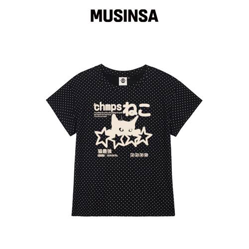 BORN CHAMPS [3 COLORS] DOT NEKO 女款点点短袖韩国官网直邮进口