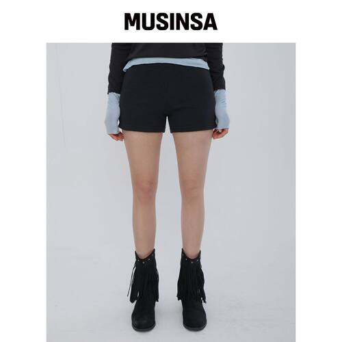 CHICKS 经典罗纹微型短裤 黑色 MUSINSA韩国直邮官方正品