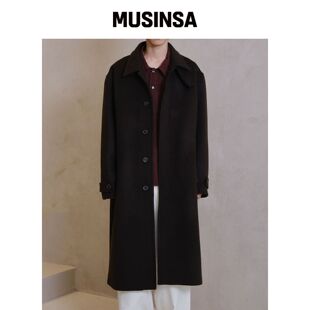 DIVEIN 羊绒羊毛制服大衣（棕色） MUSINSA韩国官网直邮进口