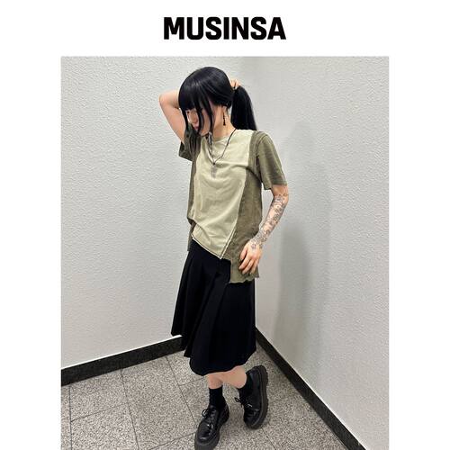 9999ARCHIVE 解构感粗纺T恤 MUSINSA韩国官网直邮进口
