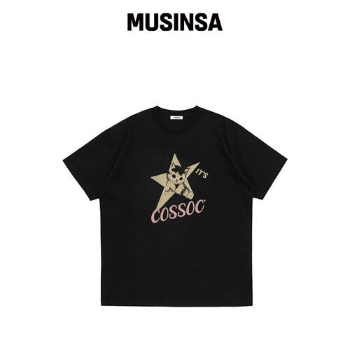 COSO IT'S COSO 短袖T恤 (黑色)韩国官网直邮进口MUSINSA