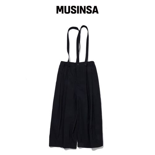 PENFIELD 亚麻吊带短裤 黑色_FS2WP19U韩国官网直邮进口MUSINSA