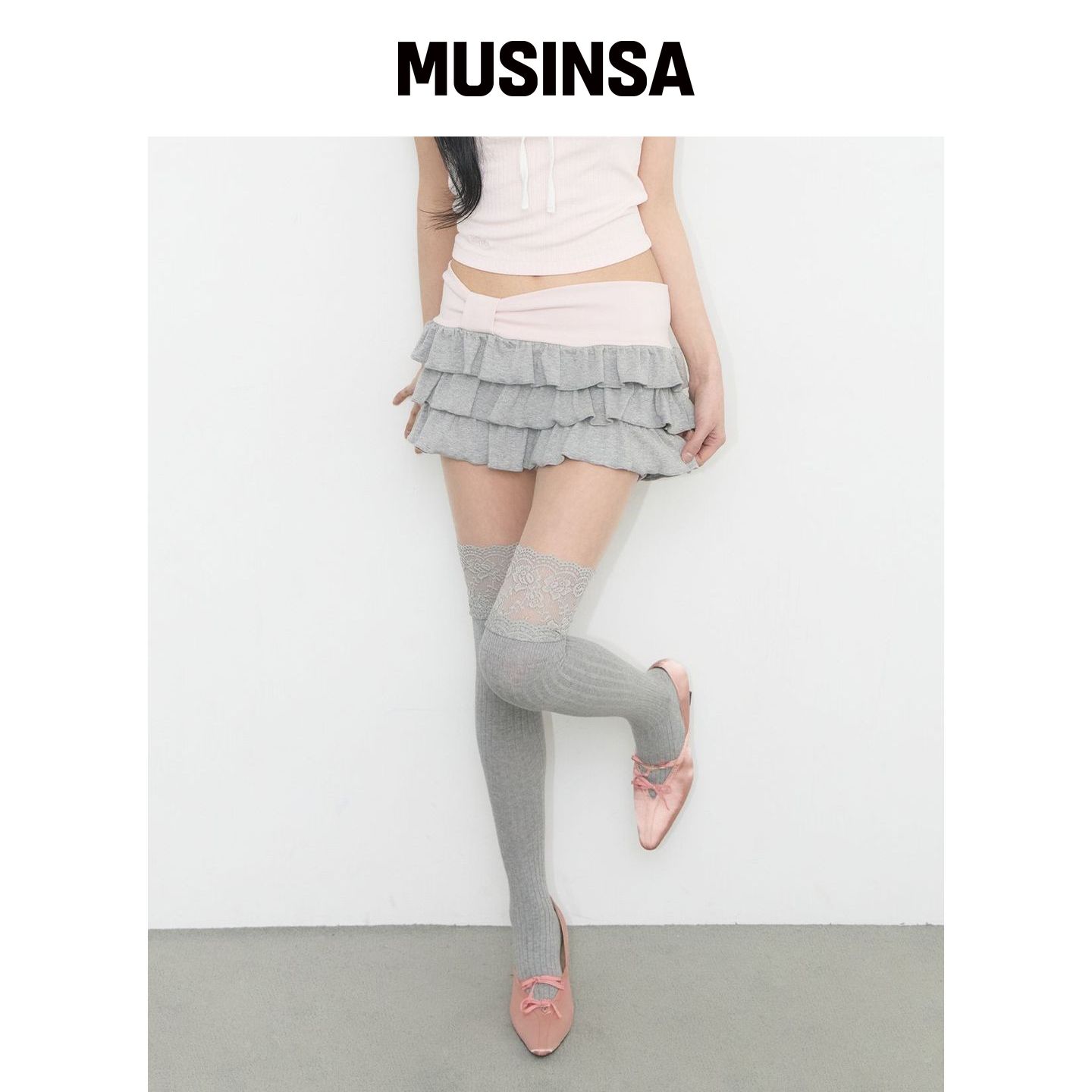 ILLIGO 波纹喇叭裙裤 迷彩 MUSINSA韩国官网直邮进口图片