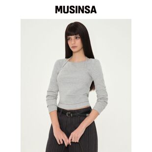MUSINSA STANDARD WOMAN 无袖绳带层叠长袖T恤 [韩国官网直邮进口