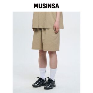 POLLUTION 婴儿风格的雪纺基本短裤米色 MUSINSA韩国官网直邮进口