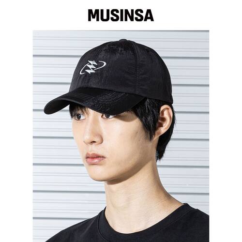 MASSNOUN 尼龙金属绑带帽 MSTAC002-BK MUSINSA韩国直邮官方正品