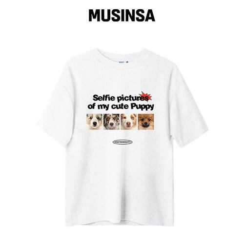 NTET SELFI FIPPER 半高领T恤白色 MUSINSA韩国直邮官方正品