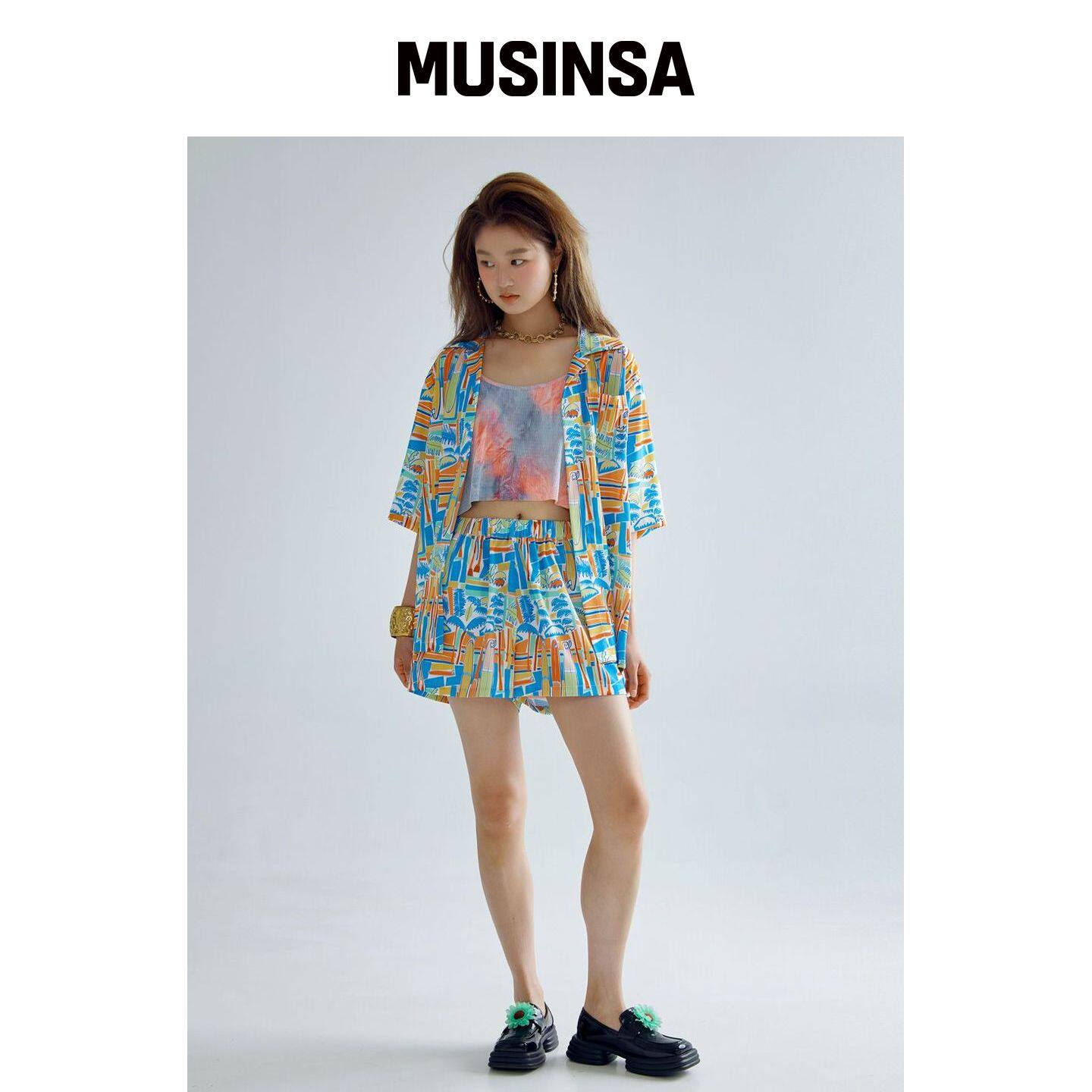 BOMNAL BOUTIQUE 冲浪衬衫热裤套装 MUSINSA韩国官网直邮进口