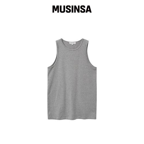 MISEKISEOUL MEN 基础款灰色无袖上衣韩国官网直邮进口MUSINSA