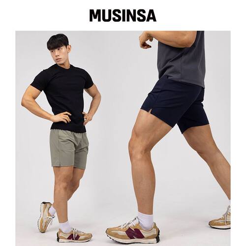 LLAMO 男士肌肉版型开衩短裤 XS~XL MUSINSA韩国直邮官方正品