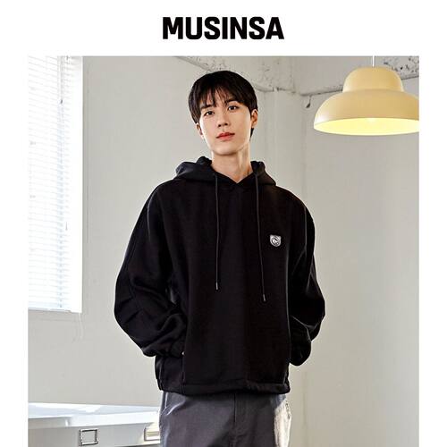 CUSTOMUS 背带松紧毛圈连帽运动衬衫 CFS23WKHTB韩国官网直邮进口